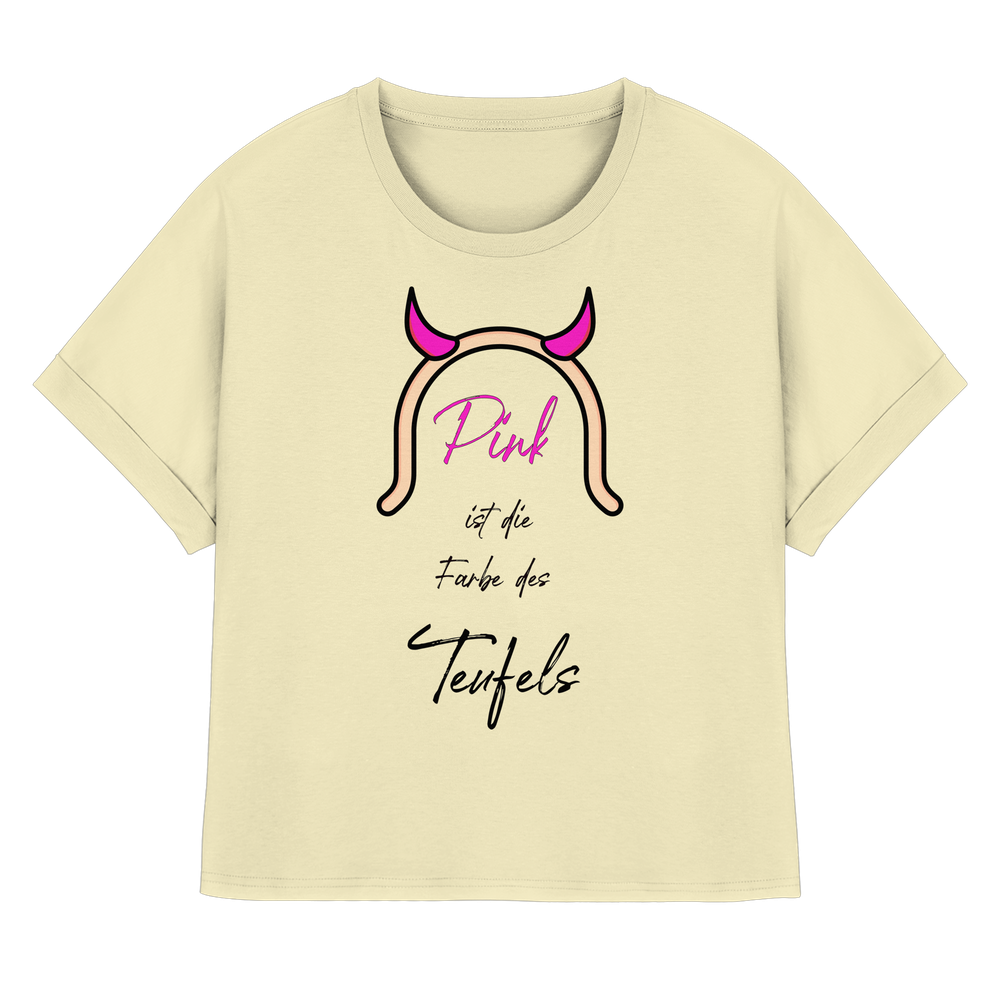Pink - Lady Rolled Sleeves Shirt