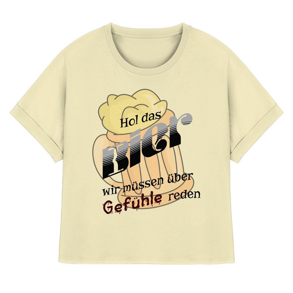 Bier und Gefühle - Lady Rolled Sleeves Shirt