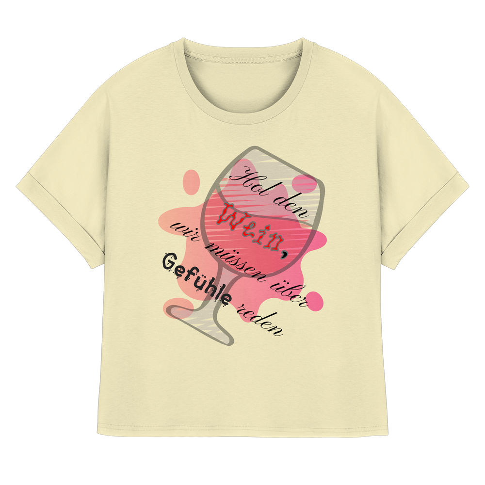 Wein und Gefühle - Lady Rolled Sleeves Shirt